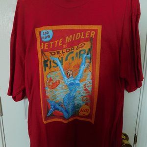 BETTE MIDLER AS DELORES THE FISH GIRL TOUR T SHIRT SIZE L